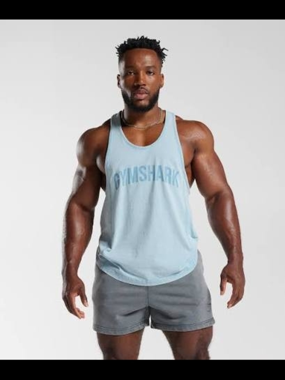 Gymshark Power Washed Stringer - Ozone Blue